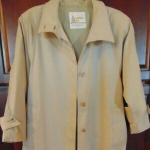 Women's London Fog Beige Long Raincoat (Trench Coat), 10 Reg.